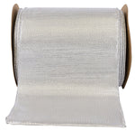Load image into Gallery viewer, Outdoor Ribbon -- Silver Color -- Metallic Texture Shine Commercial Heavy Wire Edge -- Various Sizes