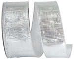 Load image into Gallery viewer, Outdoor Ribbon -- Silver Color -- Metallic Reflection Value Wire Edge -- Various Sizes