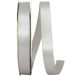 Load image into Gallery viewer, Double Face Satin Ribbon -- Silver Color --- Various Sizes