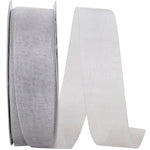 Load image into Gallery viewer, Chiffon Mono Sheer Ribbon -- Silver Color --- Various Sizes