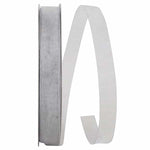 Load image into Gallery viewer, Chiffon Mono Sheer Ribbon -- Silver Color --- Various Sizes