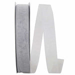 Load image into Gallery viewer, Chiffon Mono Sheer Ribbon -- Silver Color --- Various Sizes