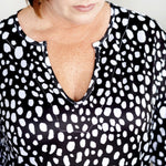 Load image into Gallery viewer, Black & White Spots, Summer Women's Dress