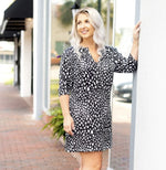 Load image into Gallery viewer, Black & White Spots, Summer Women's Dress