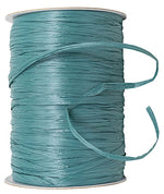 Load image into Gallery viewer, Premium - Matte Finish Raffia Ribbon --- 1/4in x 100 yards --- Teal Color