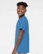 Load image into Gallery viewer, Youth Cotton Fine Jersey T-Shirt -- Tradewind Blue