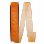 Load image into Gallery viewer, Chiffon Mono Sheer Ribbon -- Tropical Orange Color --- Various Sizes