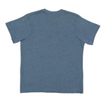 Load image into Gallery viewer, Bermuda Blackout blank youth cotton fine jersey crew neck T-shirt shown from the back on a white background.