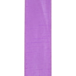 Load image into Gallery viewer, Detailed close-up of the Violet Dupioni wired ribbon highlighting the premium faux silk texture and professional stitched wired edge.