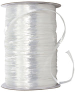 Load image into Gallery viewer, Premium - Pearl Finish Raffia Ribbon --- 1/4in x 100 yards --- White Color