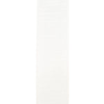 Load image into Gallery viewer, Detailed front view of the White Dupioni ribbon highlighting its rich slubbed faux silk texture and precision stitched wired borders.