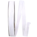 Load image into Gallery viewer, Charlize sheer satin wired edge ribbon spool in white color. Available in multiple widths for gift wrapping, floral design, weddings, and craft projects.