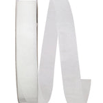 Load image into Gallery viewer, Chiffon Mono Sheer Ribbon -- White Color --- Various Sizes