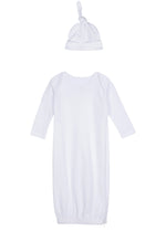 Load image into Gallery viewer, Baby Embroidery Sleep Gown Blank Set, White Color