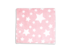 Load image into Gallery viewer, Stars Flannel Fleece Baby Blanket, 30 x 36 in, White & Pink Color