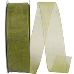 Load image into Gallery viewer, Chiffon Mono Sheer Ribbon -- Willow Color --- Various Sizes