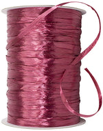 Load image into Gallery viewer, Premium - Pearl Finish Raffia Ribbon --- 1/4in x 100 yards --- Wine Color