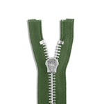 Load image into Gallery viewer, One Way -- YKK® #10 --- Aluminum Jacket Zipper -- Various Sizes