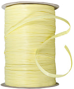 Load image into Gallery viewer, Premium - Matte Finish Raffia Ribbon --- 1/4in x 100 yards --- Yellow Color