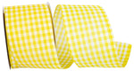 Load image into Gallery viewer, Easter Ribbons -- Great Gingham Wire Edge Ribbon -- Yellow Color -- Various Sizes