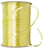 Load image into Gallery viewer, Premium - Pearl Finish Raffia Ribbon --- 1/4in x 100 yards --- Yellow Color
