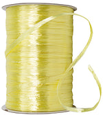 Load image into Gallery viewer, Premium - Pearl Finish Raffia Ribbon --- 1/4in x 100 yards --- Yellow Color
