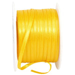 Load image into Gallery viewer, Double Face Satin Ribbon -- Yellow Gold Color --- Various Sizes