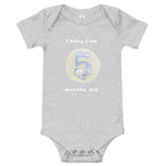 Load image into Gallery viewer, Today, I am 5-Months Old --- Baby Short Sleeve Onesie / Bodysuit, Various Colors
