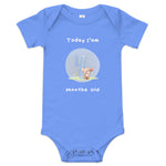 Load image into Gallery viewer, Today, I am 4-Months Old --- Baby Short Sleeve Onesie / Bodysuit, Various Colors
