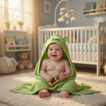 Load image into Gallery viewer, Personalized Hooded Baby Towel with Bear Ears