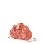 Load image into Gallery viewer, Wicker Shell Clutch -- Pink Color

