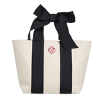 Load image into Gallery viewer, Natural Straw Tote with Black Ribbon Bow