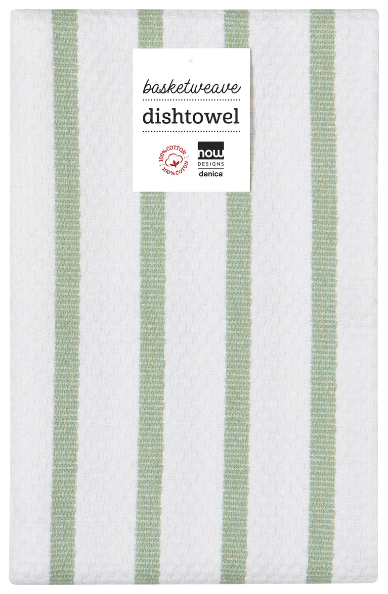 Now Designs Basketweave Dishtowel - Sage