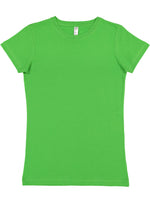 Load image into Gallery viewer, Ladies (Junior) Fitted - Crew Neck -- Fine Jersey T-shirt -- 100% Cotton -- Apple Color