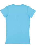 Load image into Gallery viewer, Ladies (Junior) Fitted - Crew Neck -- Fine Jersey T-shirt -- 100% Cotton -- Aqua Color