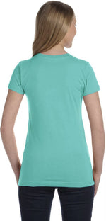Load image into Gallery viewer, Ladies (Junior) Fitted - Crew Neck -- Fine Jersey T-shirt -- 100% Cotton -- Caribbean Color