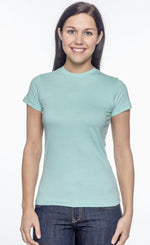 Load image into Gallery viewer, Ladies (Junior) Fitted - Crew Neck -- Fine Jersey T-shirt -- 100% Cotton -- Chill Color
