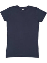 Load image into Gallery viewer, Ladies (Junior) Fitted - Crew Neck -- Fine Jersey T-shirt -- 100% Cotton -- Denim Color