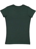 Load image into Gallery viewer, Ladies (Junior) Fitted - Crew Neck -- Fine Jersey T-shirt -- 100% Cotton -- Forest Green Color