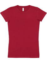 Load image into Gallery viewer, Ladies (Junior) Fitted - Crew Neck -- Fine Jersey T-shirt -- 100% Cotton -- Garnet Color