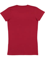 Load image into Gallery viewer, Ladies (Junior) Fitted - Crew Neck -- Fine Jersey T-shirt -- 100% Cotton -- Garnet Color