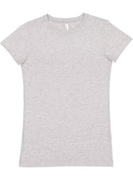 Load image into Gallery viewer, Ladies (Junior) Fitted - Crew Neck -- Fine Jersey T-shirt -- 100% Cotton -- Heather Color