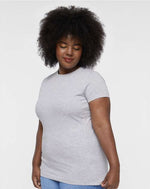 Load image into Gallery viewer, Ladies (Junior) Fitted - Crew Neck -- Fine Jersey T-shirt -- 100% Cotton -- Heather Color