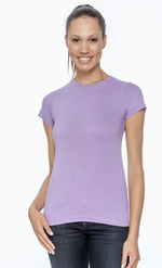 Load image into Gallery viewer, Ladies (Junior) Fitted - Crew Neck -- Fine Jersey T-shirt -- 100% Cotton -- Lavender Color