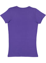 Load image into Gallery viewer, Ladies (Junior) Fitted - Crew Neck -- Fine Jersey T-shirt -- 100% Cotton -- Purple Color