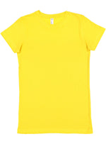Load image into Gallery viewer, Ladies (Junior) Fitted - Crew Neck -- Fine Jersey T-shirt -- 100% Cotton -- Yellow Color