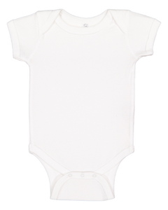 Short Sleeve -- Baby Bodysuit / Onesie -- 100% Cotton -- White