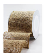 Load image into Gallery viewer, 4 Inch, Classic 100% Jute Burlap Ribbon with Wired Edge, 10 yards