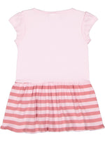 Load image into Gallery viewer, Baby Cotton Rib Dress, (Sizes: 6M - 24M), Light Pink (Ballerina) with Mauvelous Stripes
