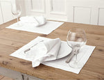 Load image into Gallery viewer, White Hemstitch Table Linen Collection, 100% Linen